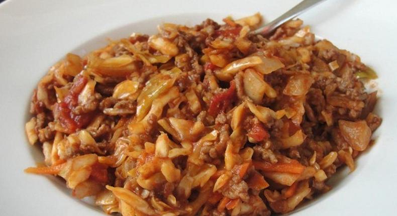 Spicy unstuffed cabbage