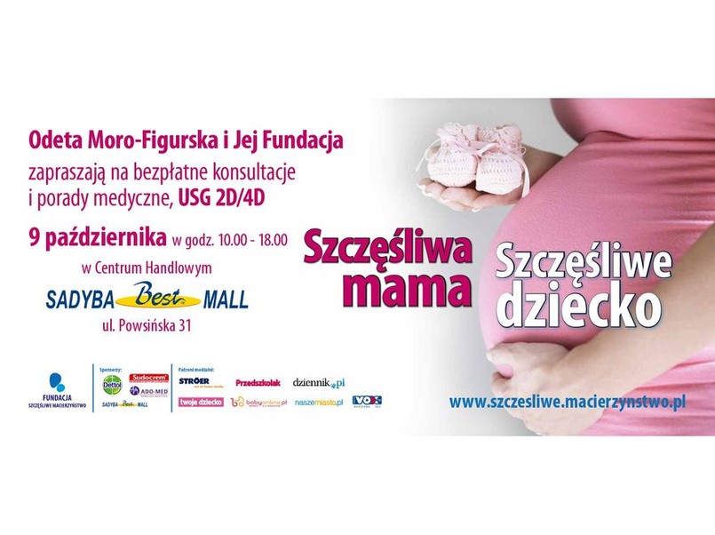 SZCZĘŚLIWA MAMA = SZCZĘŚLIWE DZIECKO: plakat akcji