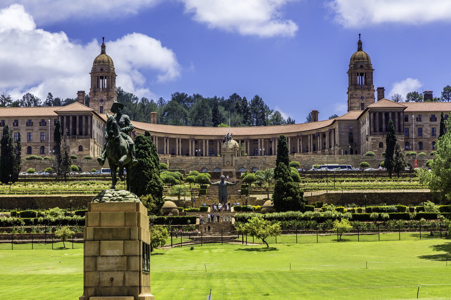 Widok na Union Building w Pretorii, RPA