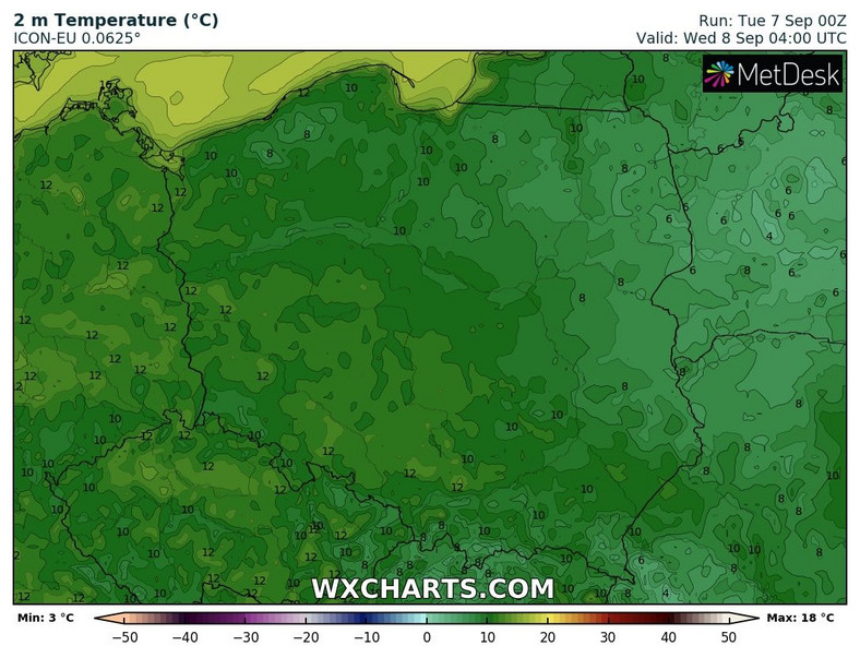 Noc będzie cieplejsza od poprzednich