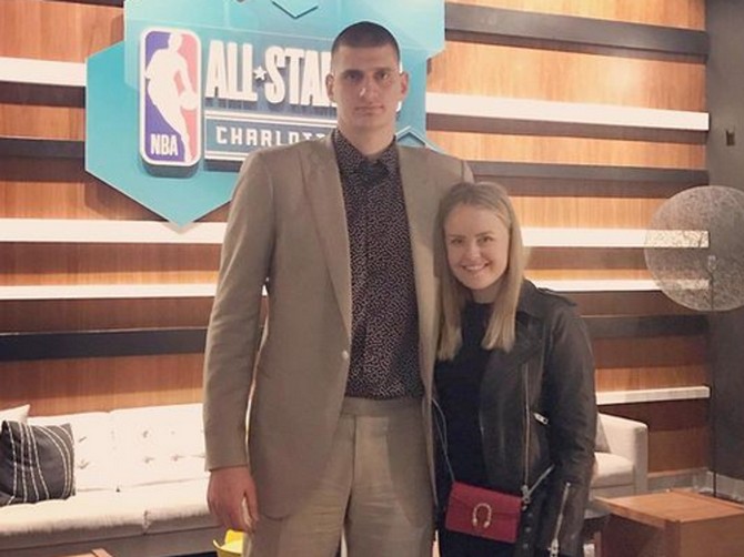 Nikola Jokić i njegova supruga Natalija