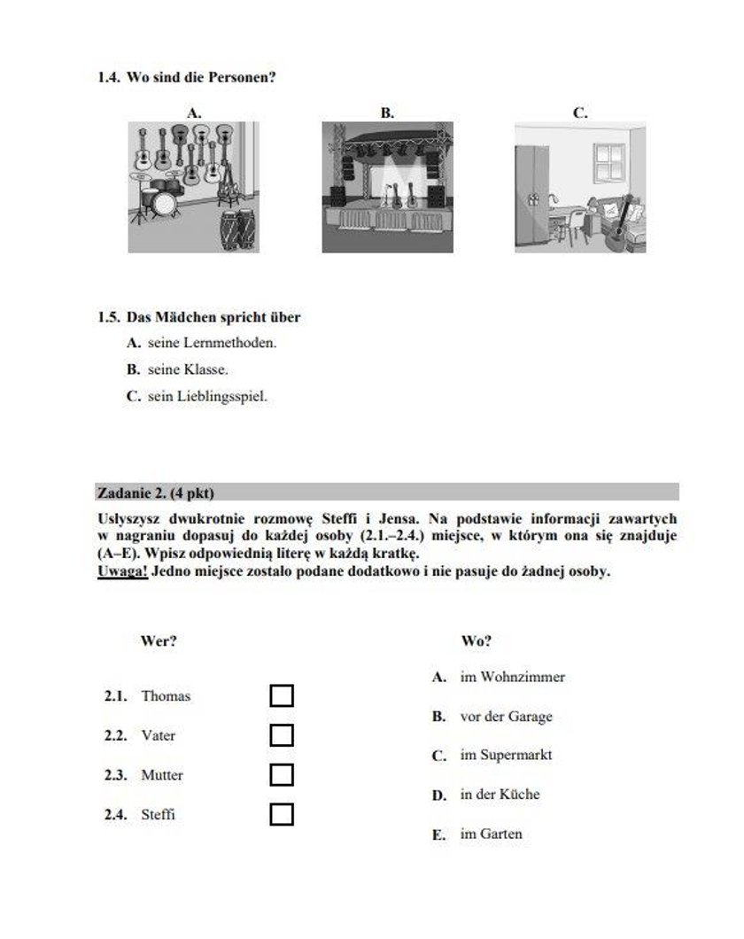 Egzamin gimnazjalny 2018 Język niemiecki podstawowy i rozszerzony. Część językowa. Arkusze i odpowiedzi