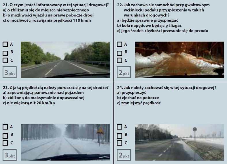 Egzamin teoretyczny na prawo jazdy - zestaw 3