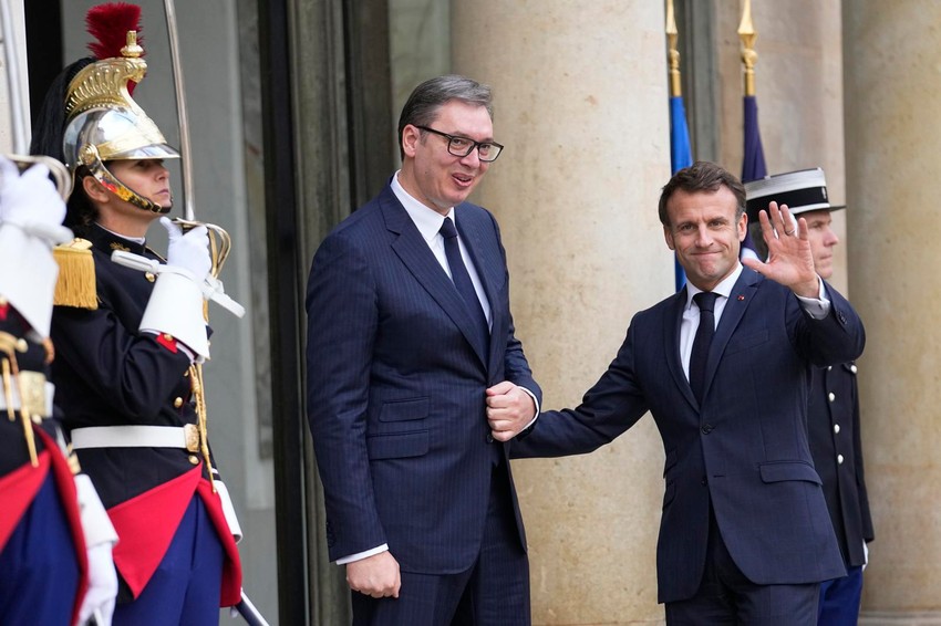 Emanuel Makron i Aleksandar Vučić