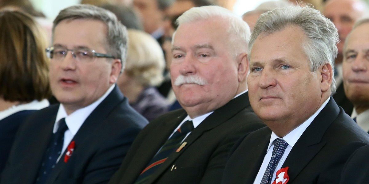 Bronislaw Komorowski , Lech Walesa, Aleksander Kaczyński.