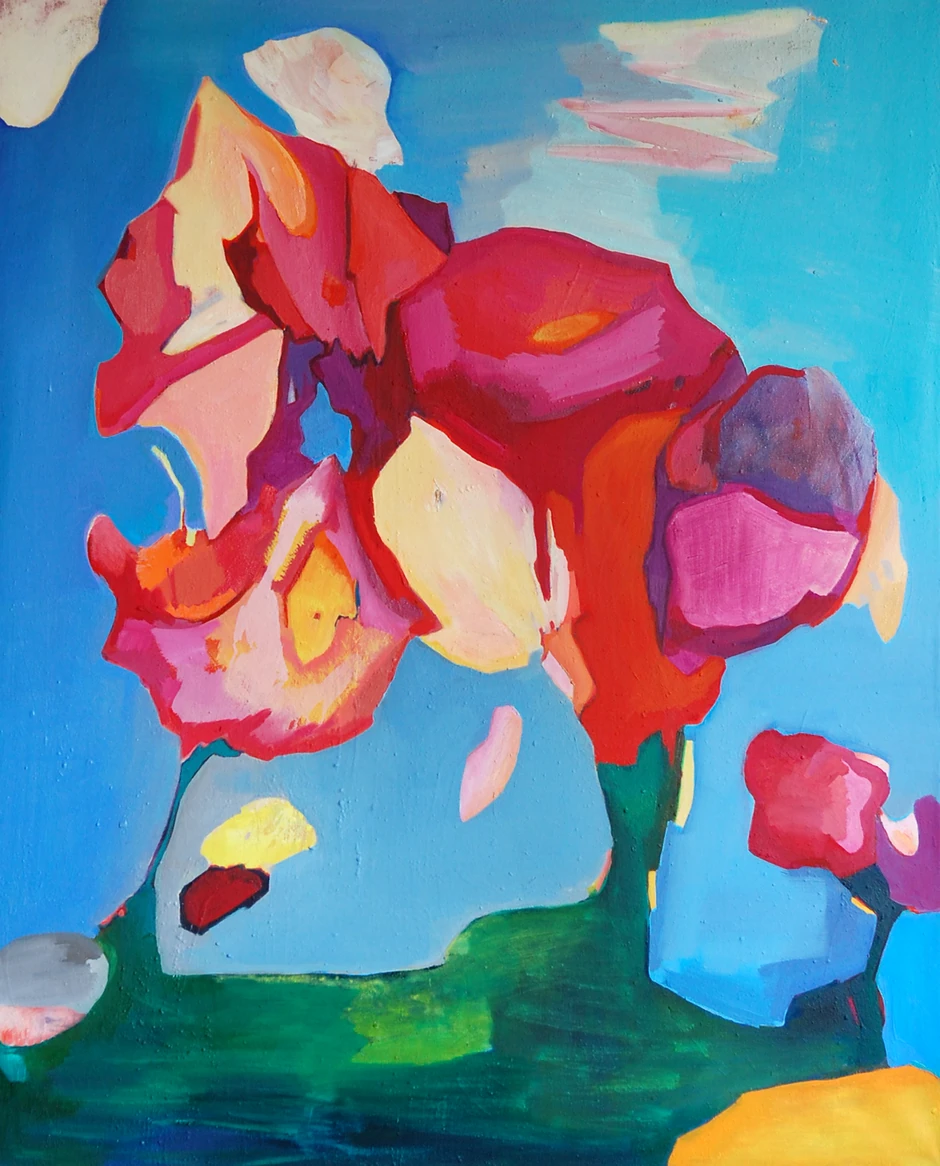 Budi svetlost koja ljubi cvet, ulje na platnu 80 x 100 cm, 2003 -2017.