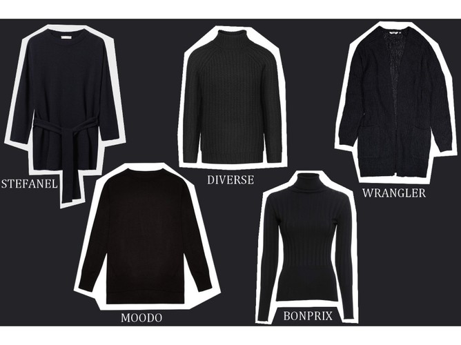 Modne swetry na jesień 2018:CZARNE