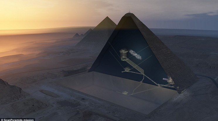 A 19. század óta ez a legjelentősebb felfedezés a gízai nagy piramisnál /Fotó: ScanPyramids mission
