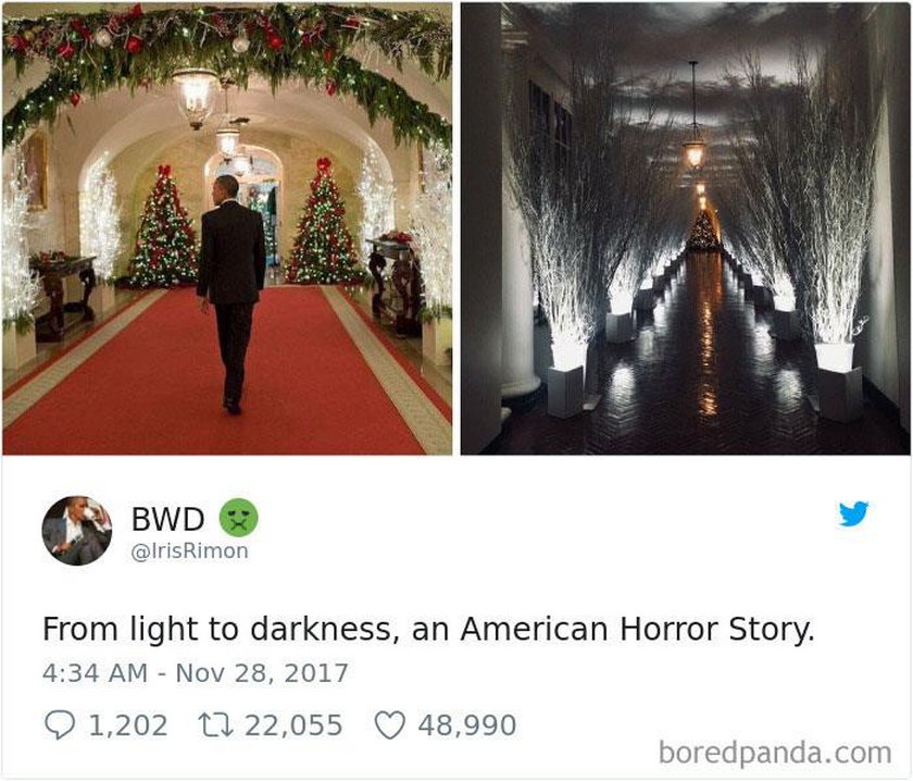 Hit internetu! Tak wyśmiewają dekoracje Melanii Trump w Białym Domu