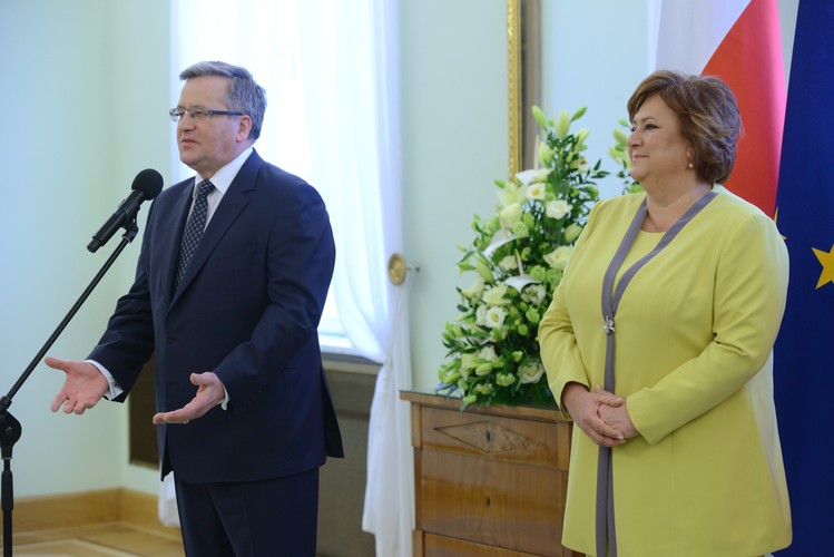 Prezydent Bronisław Komorowski wraz z małżonką Anną spotkali się z twórcami filmu 'Ida'