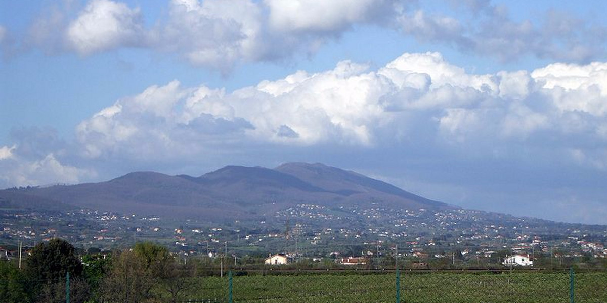 The Colli Albani Volcanic District near Rome, Italy.