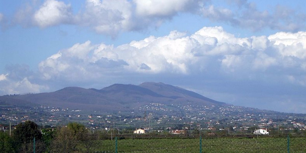 The Colli Albani Volcanic District near Rome, Italy.