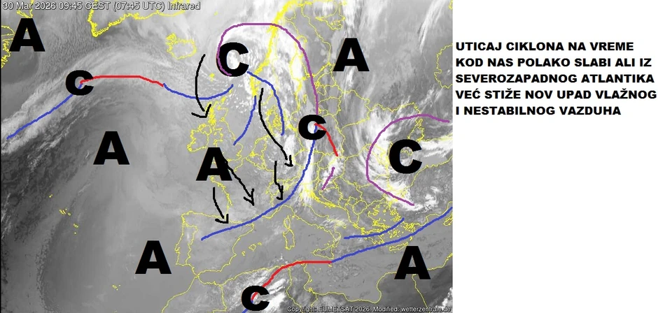 Još jedan nalet ciklona sredinom nedelje