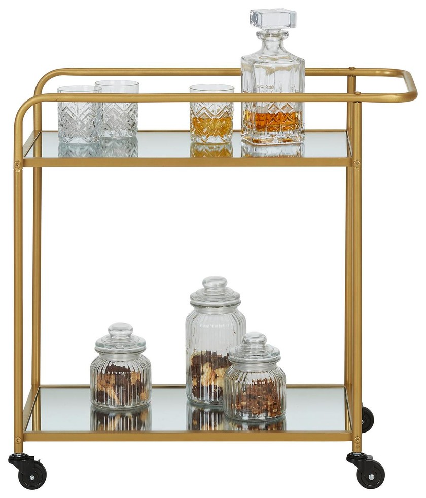 Desserte dorée en métal Mömax pour 69.90 francs. 