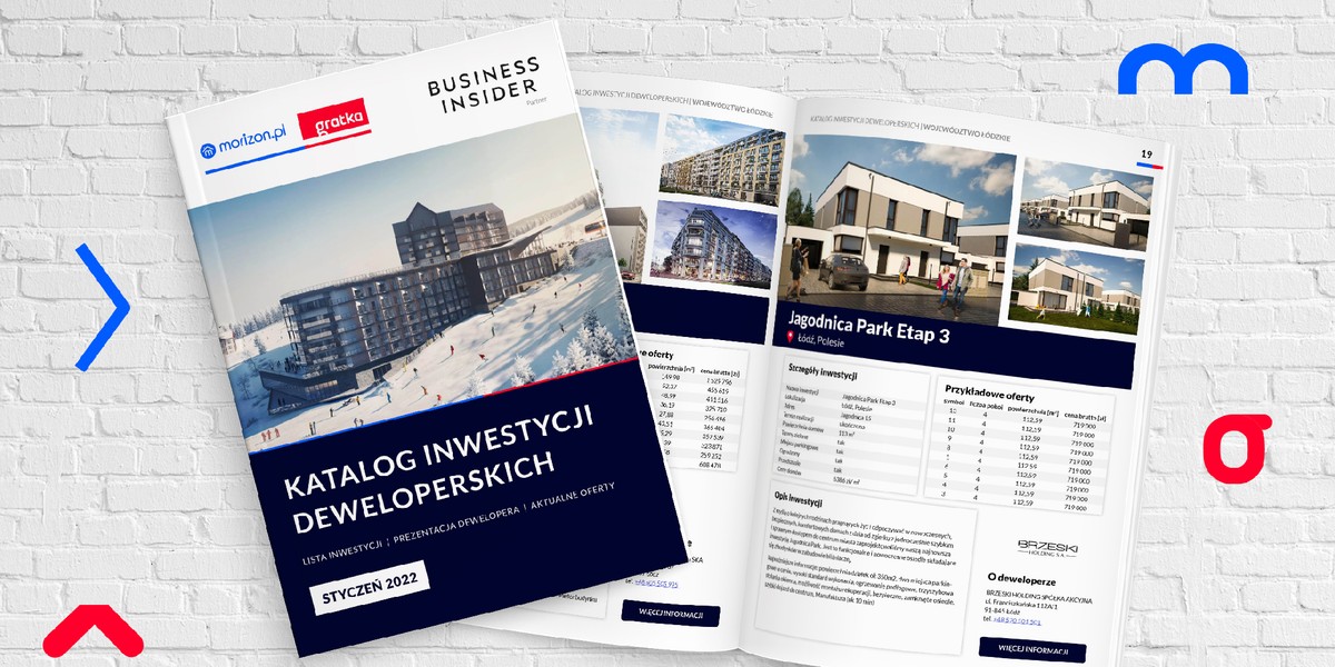 Grupa Morizon-Gratka i Business Insider prezentują katalog inwestycji deweloperskich. 