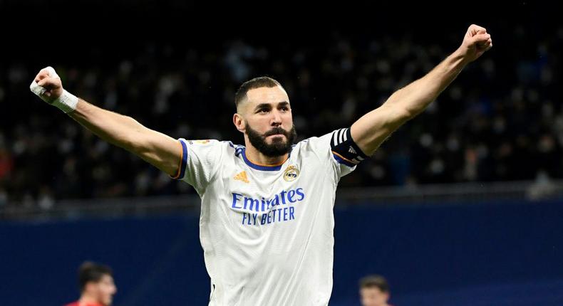 Real Madrid hope to have Karim Benzema available for Sunday's derby in La Liga at home to Atletico Madrid Creator: PIERRE-PHILIPPE MARCOU