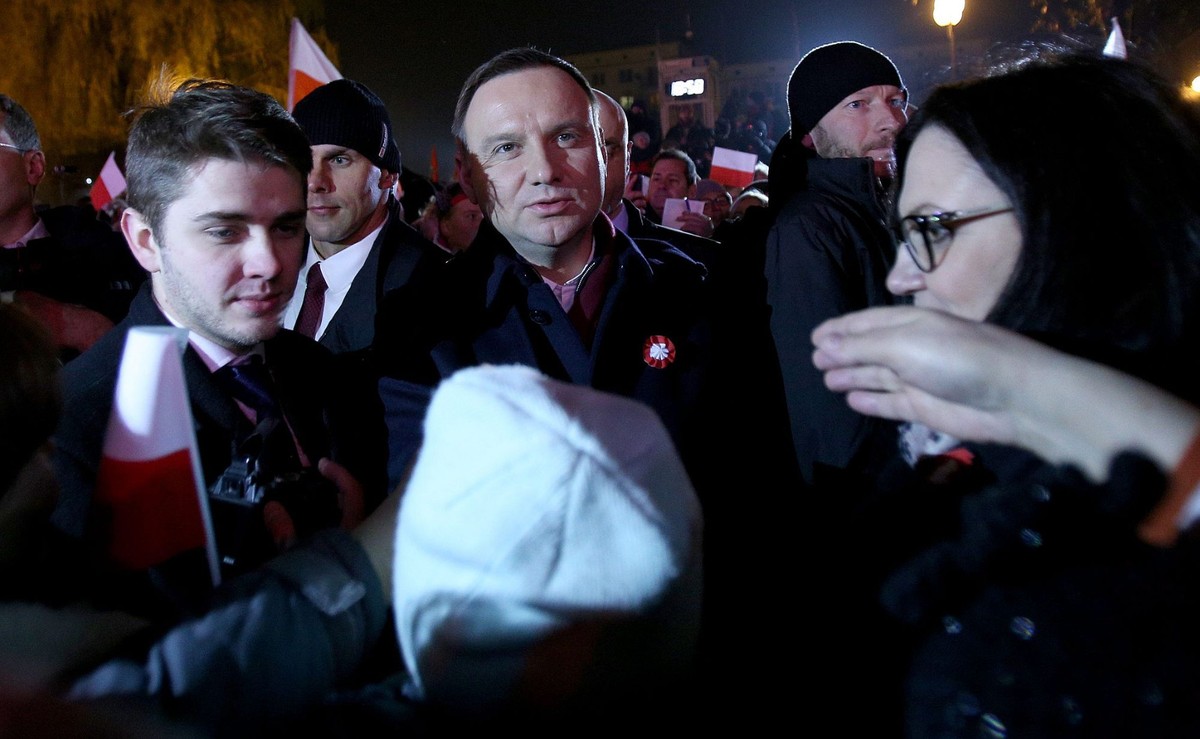 Andrzej Duda w tłumie