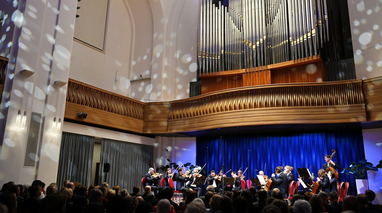 A Magyar Kultúra Napján koncertet ad a Liszt Ferenc Kamarazenekar a Karmelita kolostor Beethoven-termében /Fotó: MTI Bruzák Noémi