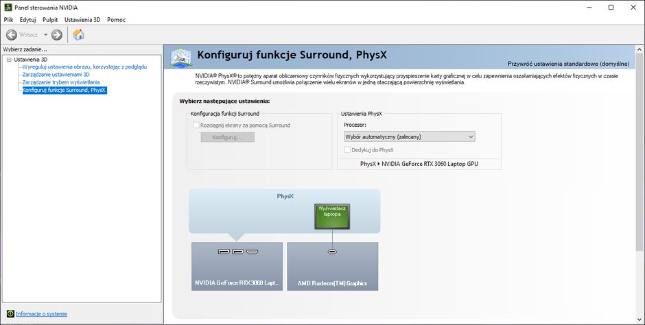 Tak wygląda schemat portów w przypadku laptopa Lenovo Legion 5. Jak widać w "chmurce" podpisanej RTX 3060 znajdują się dwa Display Porty oraz złącze HDMI.