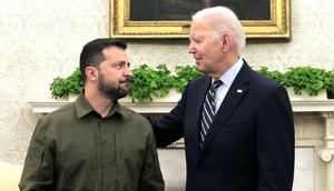 Ukrainian President, Volodymyr Zelensky and US President Joe Biden [BBC]