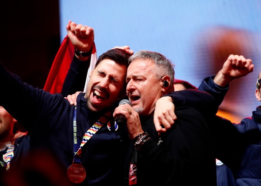 Marko Perković Tompson, doček rukometaša