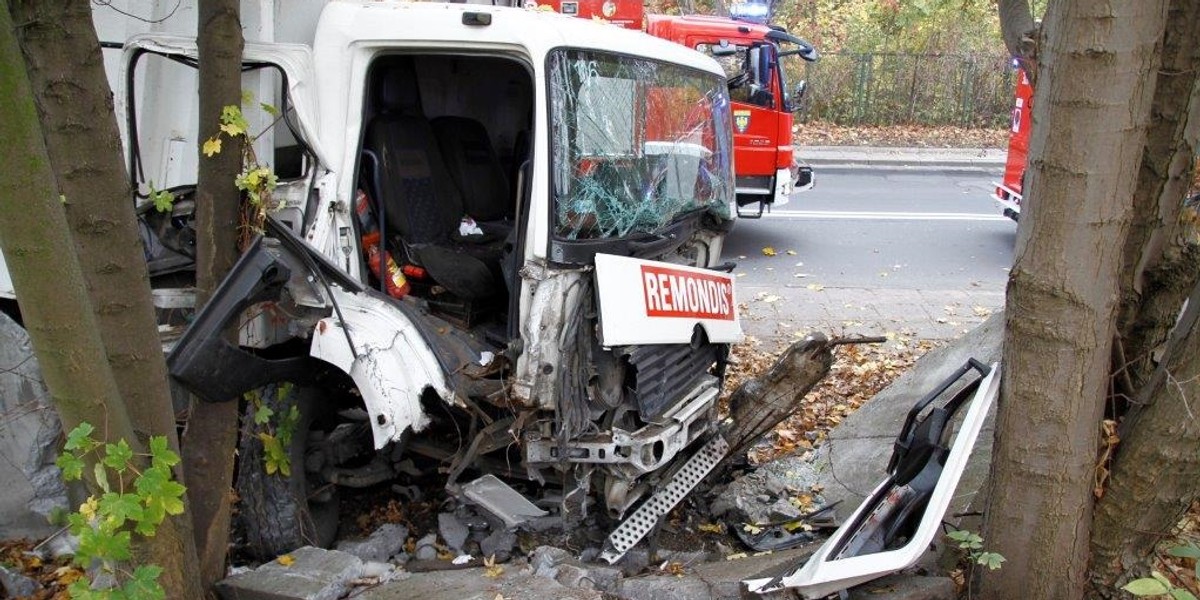 Wypadek śmieciarki w Opolu