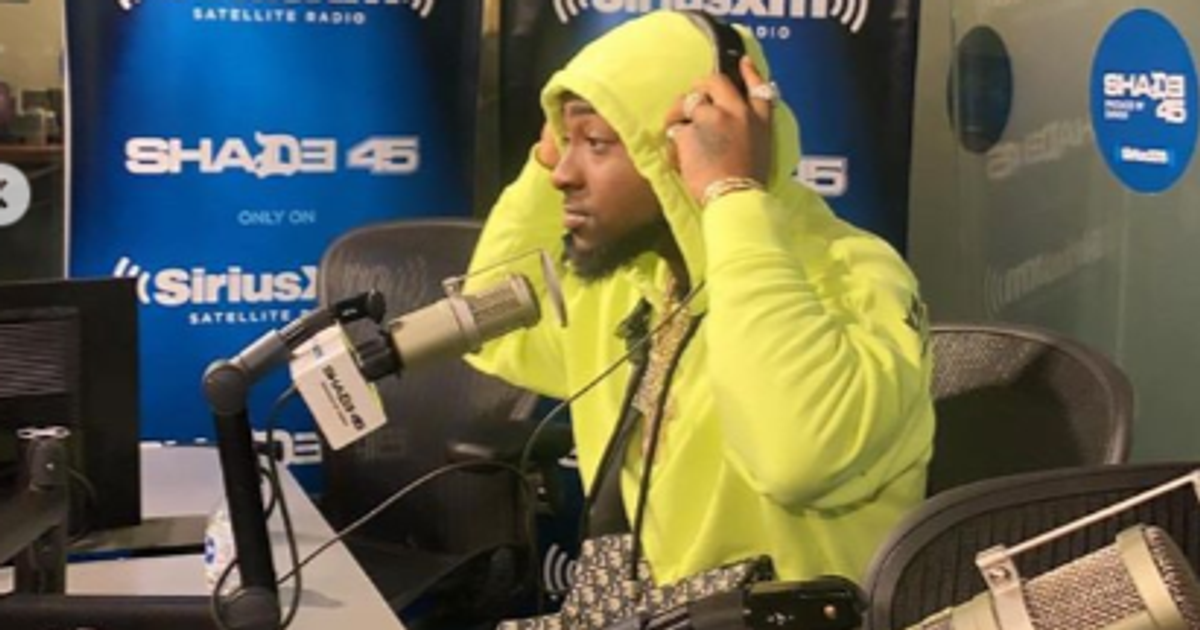 Davido Fall success on American Sirius/XM Radio Shade 45 talks Chioma