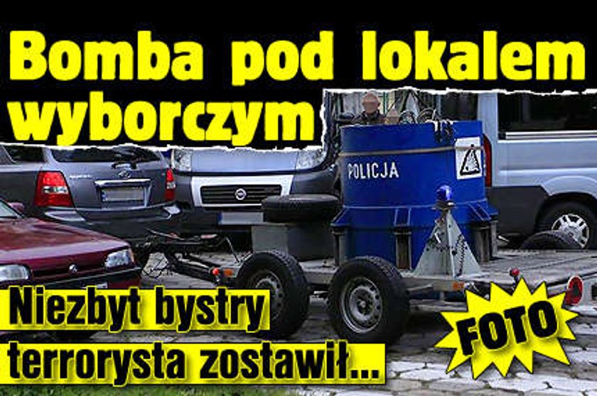 Bomba pod lokalem wyborczym. Niezbyt bystry terrorysta zostawił...