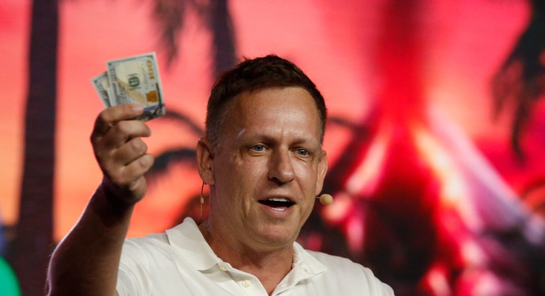 Peter Thiel was a backer of GloriFi.Marco Bello/Getty Images