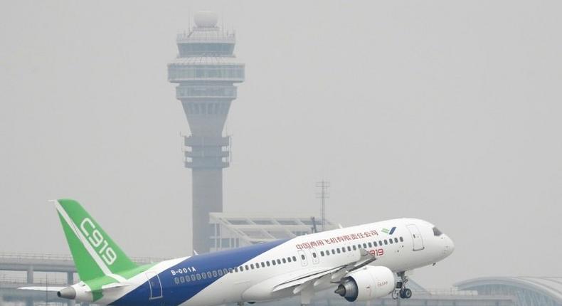 China's home-grown C919 passenger jet took off on its maiden test flight on Friday, a key milestone in the country's drive to compete with US and European aircraft makers