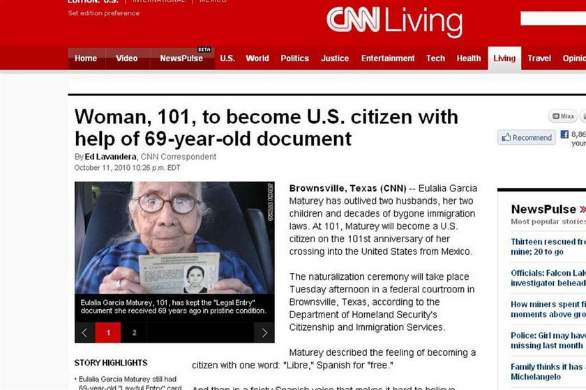 Po 100 latach dostała obywatelstwo USA!
