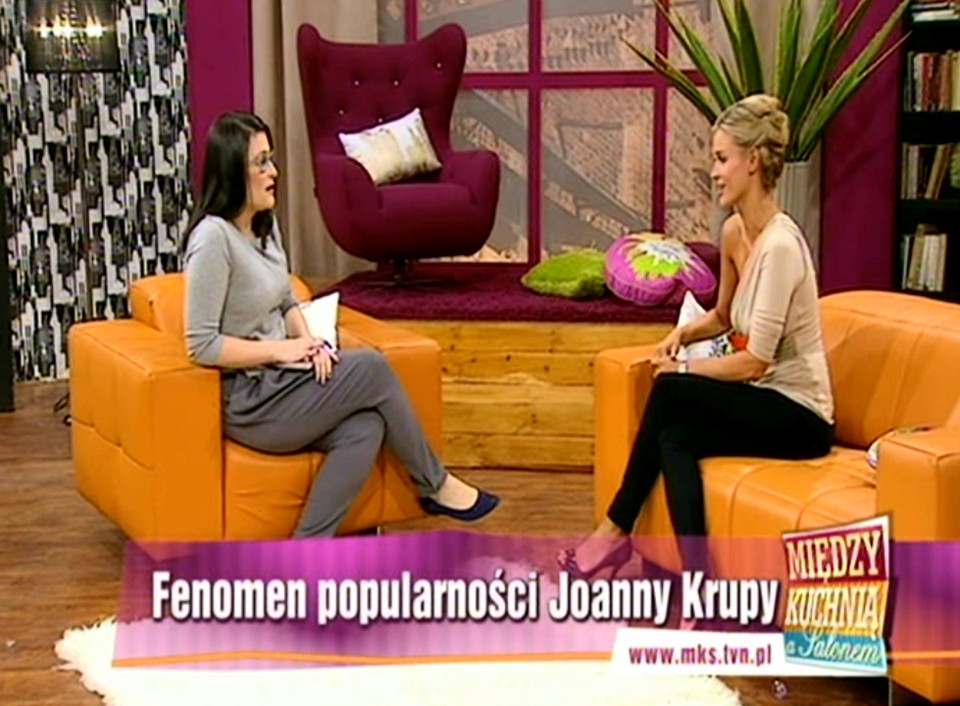 Joanna Krupa w programie "Między kuchnią a salonem"