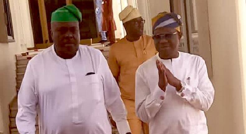 Tinubu meets Wike, Makinde, Ibori in Aso Rock. [Twitter:WaleAdebayo]