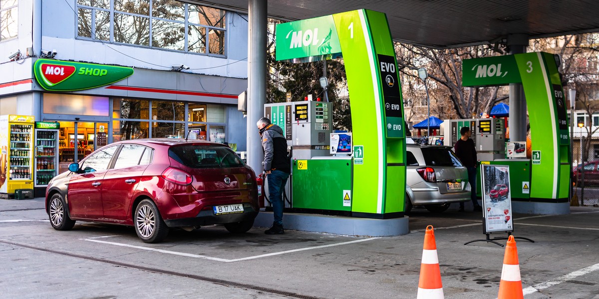 Stacja paliw koncernu MOL w Rumunii