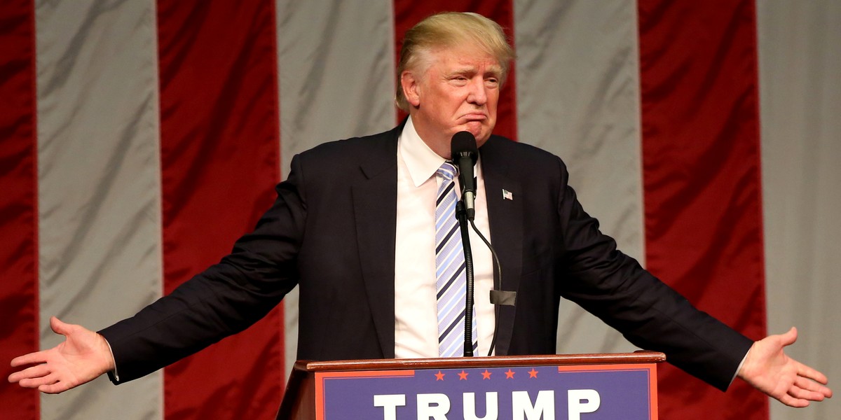 Republican presidential nominee Donald Trump speaks during a campaign event in Fairfield , Connecticut, U.S., August 13, 2016.