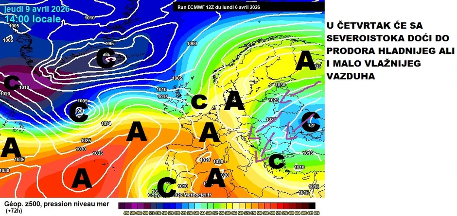Od četvrtka se očekuje osetno hladnije vreme