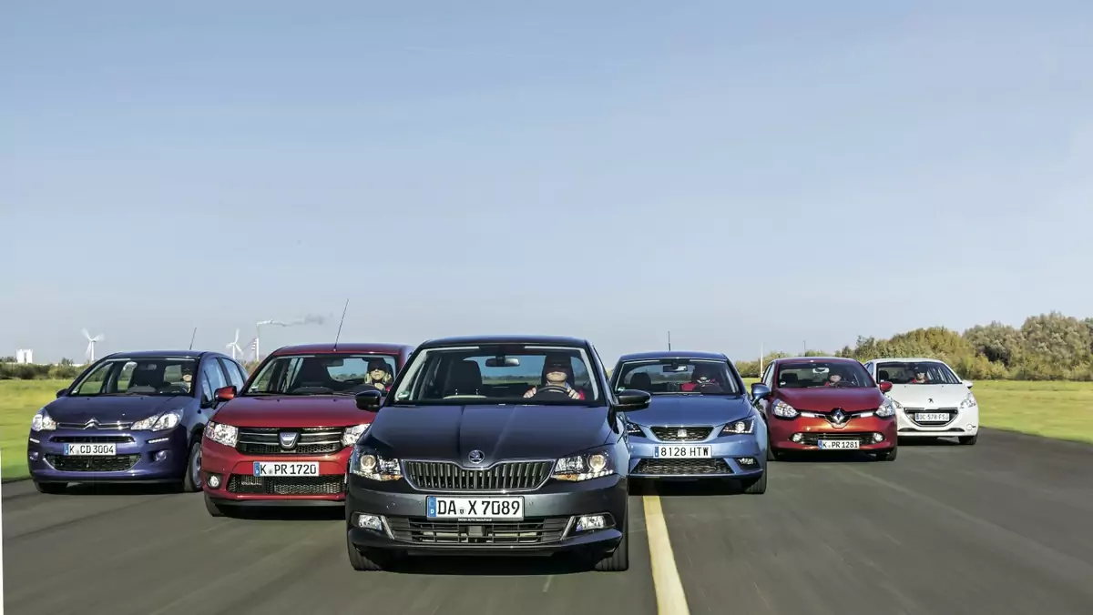 Porównanie: Skoda Fabia kontra Citroen C3, Dacia Sandero, Peugeot 208, Renault Clio i Seat Ibiza