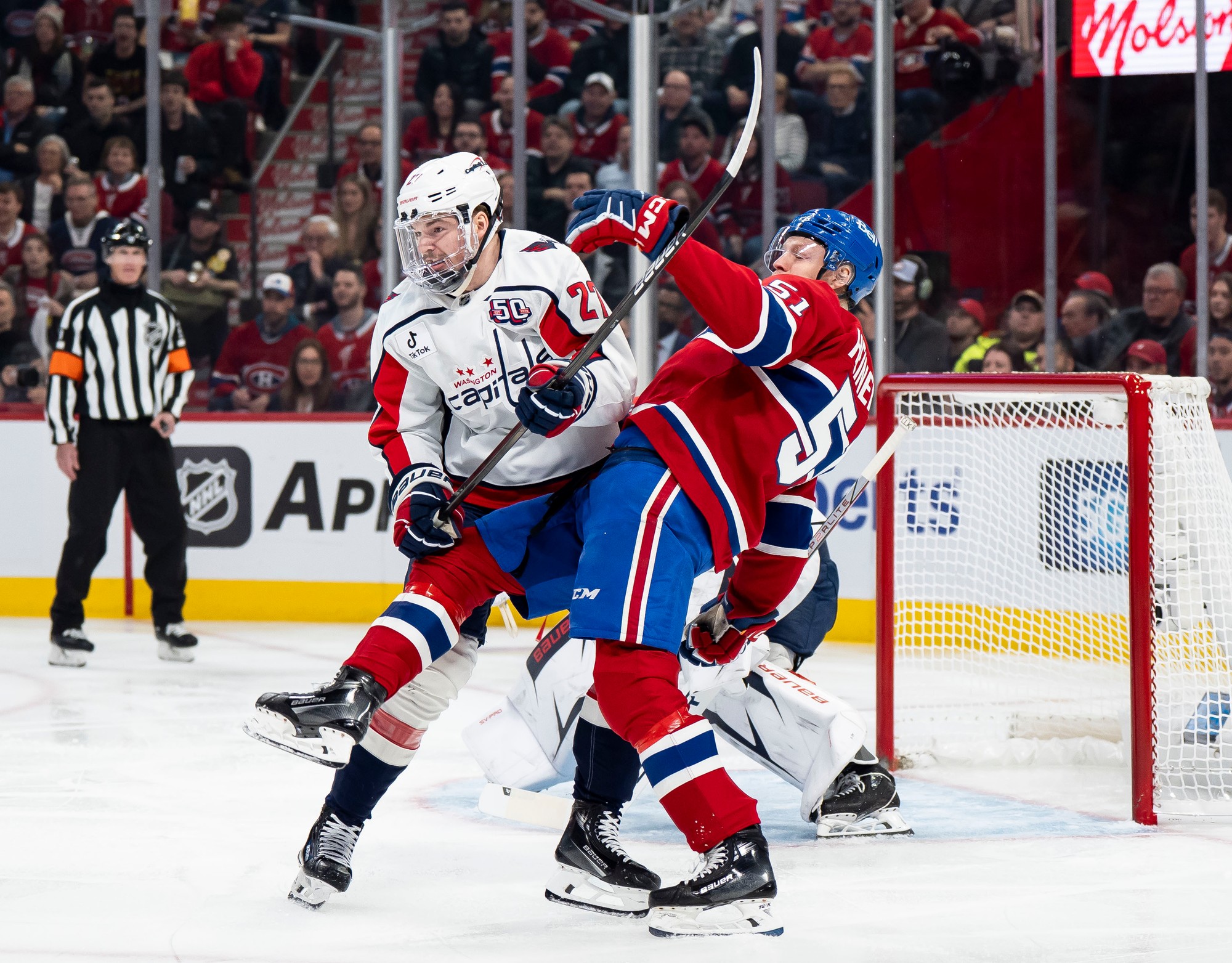Zápas play-off NHL: Montreal Canadiens - Washington Capitals.