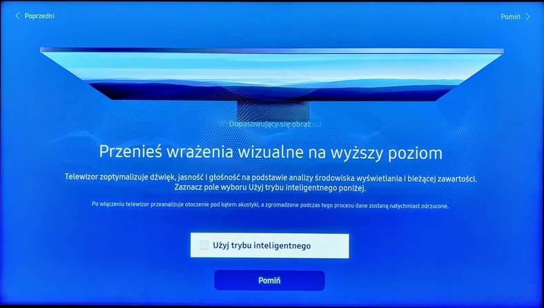 Samsung QLED Q800T - aktywacja trybu inteligentnego