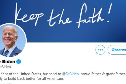 Joe Biden jako prezydent USA już także na Twitterze