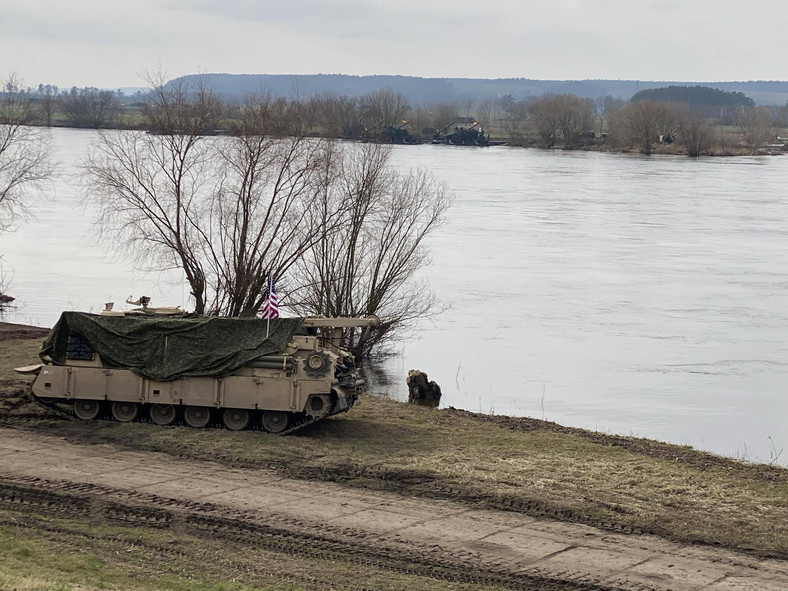 Amerykański czołg podczas ćwiczeń NATO w Polsce