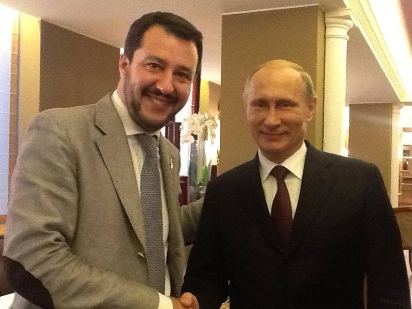 Matteo Salvini i Władimir Putin