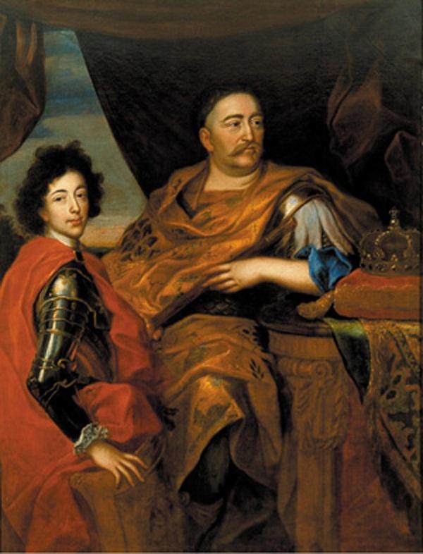 Jan III Sobieski z synem Jakubem