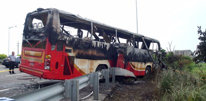 Spłonął autobus z turystami! Na pokładzie były dzieci