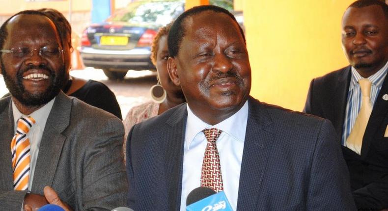 File image of Raila Odinga with Anyang Nyongo