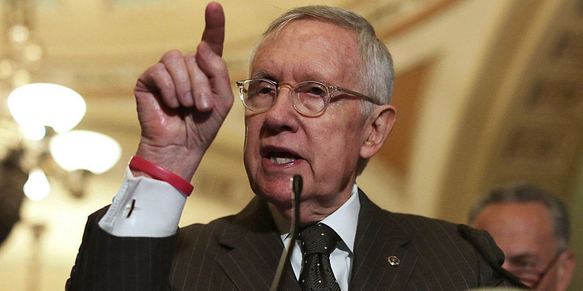 Harry Reid lambastes Donald Trump for spending 'daddy's money' after GOP nominee mocked his brutal injury