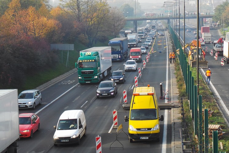 Warszawa zakorkowana