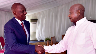 President William Ruto and Uganda's President Yoweri Museveni during a past meeting