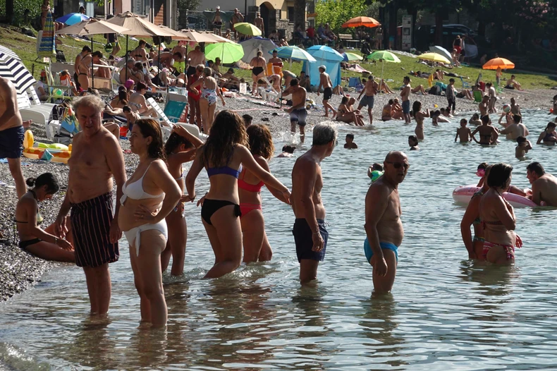 Vrućine u Italiji - jezero Komo