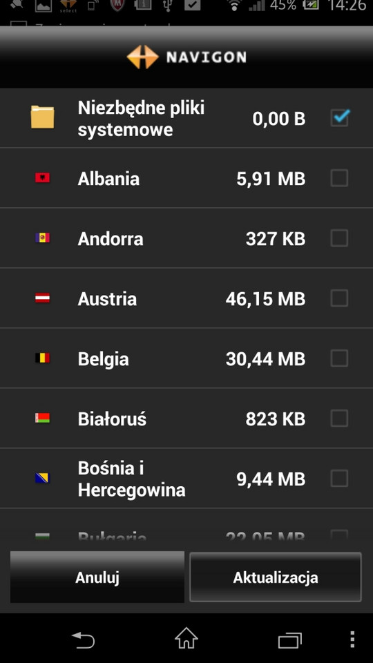 Navigon póki co odświeżył samą aplikację. Na liście zmian m.in. usprawnienia we współpracy z urządzeniem Garmin HUD